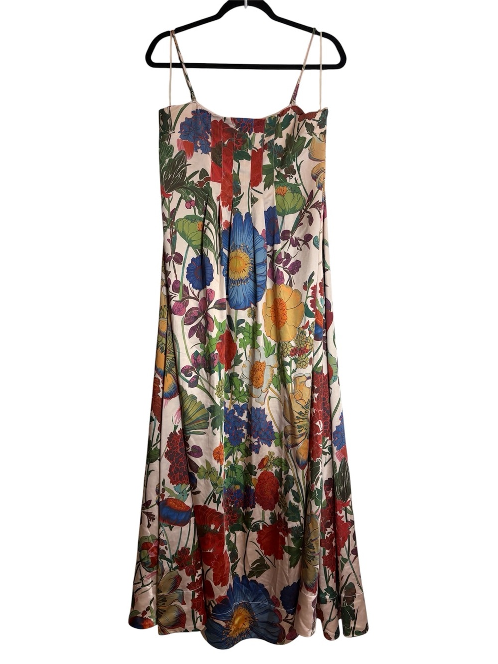 Free People Botanical Maxi Dress Spring Combo Floral Strappy Slip NWT Medium - Picture 5 of 14